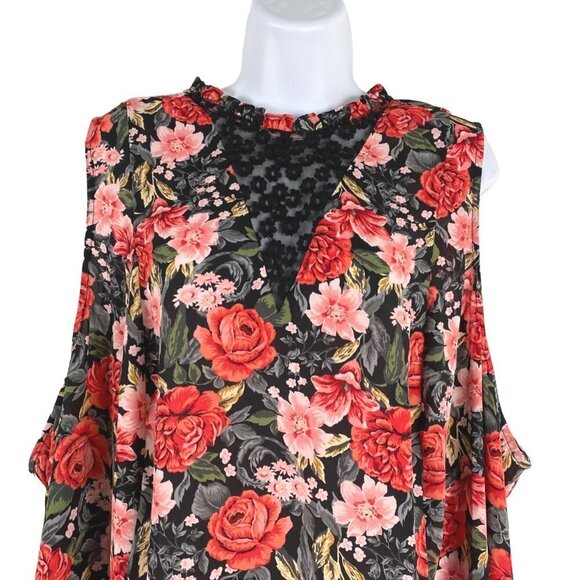 Torrid Georgette Tunic Tank Top Women's 5X Floral Sleeveless Chiffon NWT - Picture 3 of 11